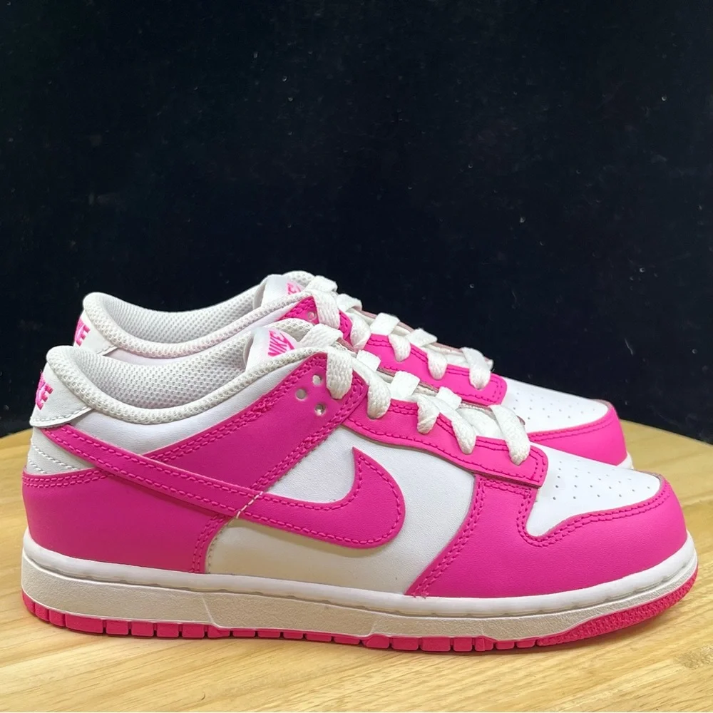 Nike Dunk Low Laser Fuchsia Pre School Sizes FB9108-102 Nike Dunk Pink
